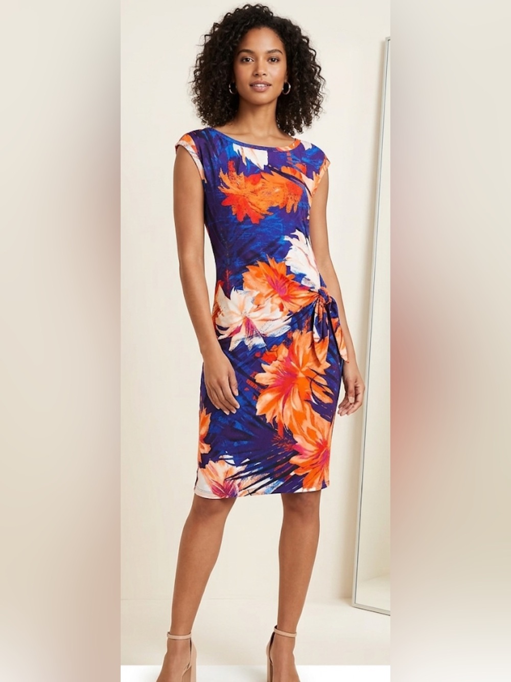 Ann Taylor Factory Floral Side-Tie Sheath Dress